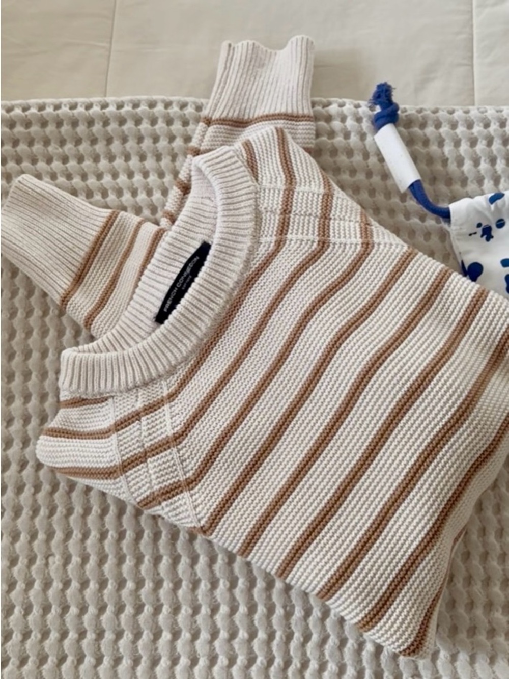 French Connection striped cotton knit sweater - Picture 3 of 9
